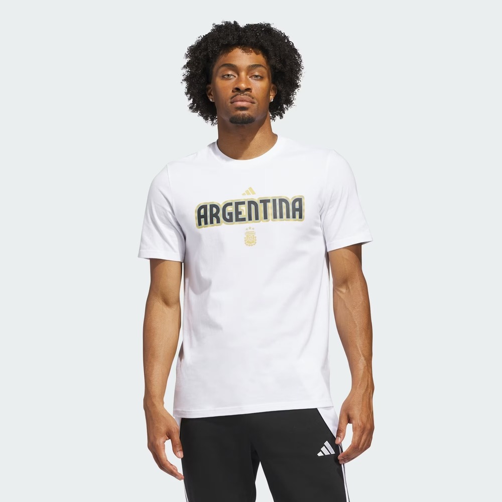 Adidas Mens World Cup 26 Argentina Home White Graphic T Shirt Size S